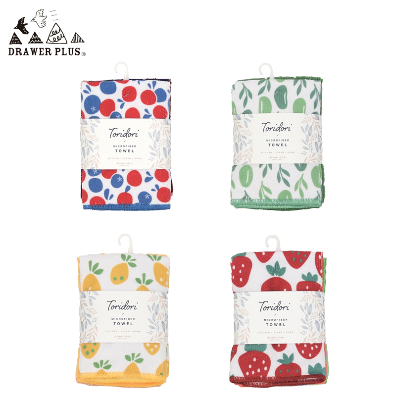 ■ダイカイ■　トリドリ　マイクロファイバータオル　3点セット