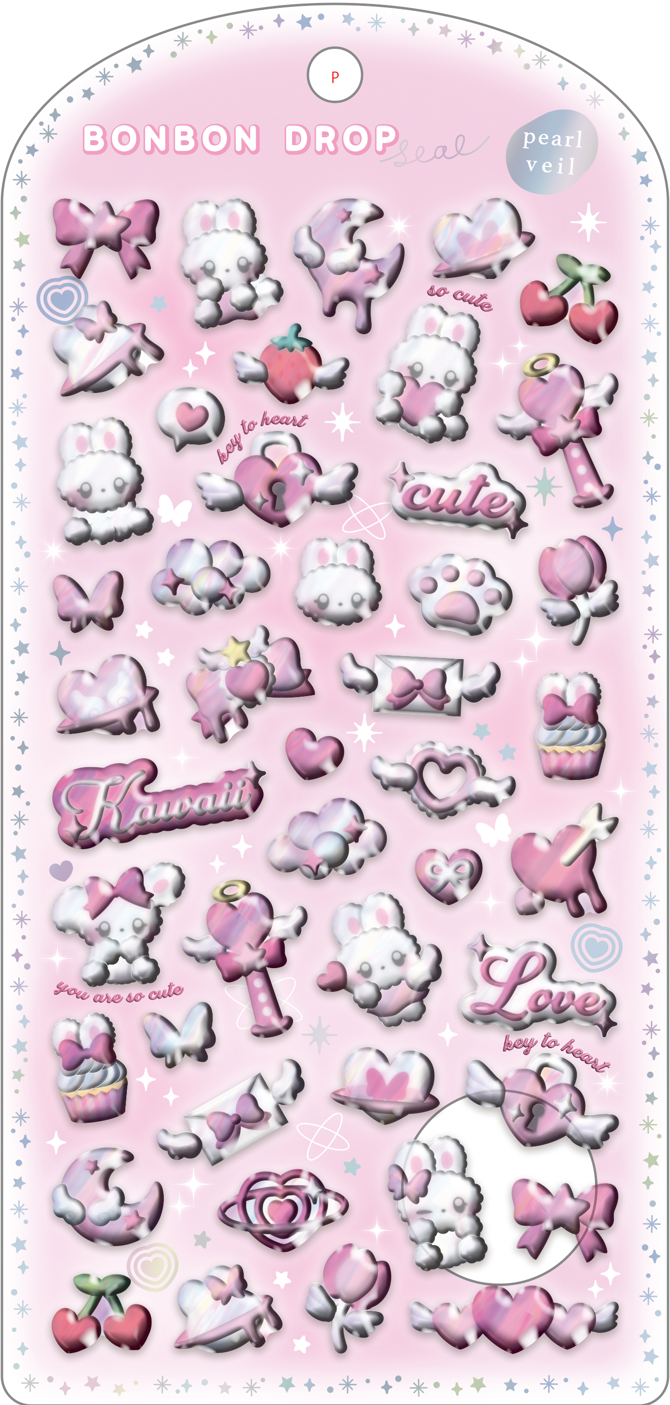 ■Q-LiA(クーリア)■【正規品】■2026SS　先行予約■　ボンボンドロップシール（パールベール）　ぴんきーボンボン