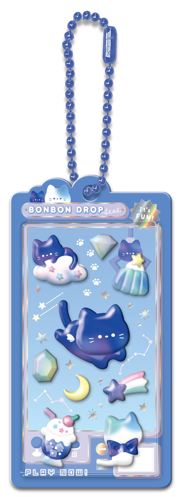 ■Q-LiA(クーリア)■★5月14日〆切(早期終了有)★【正規品】　ボンボンドロップ　ミニチャーム　よるねこボンボン