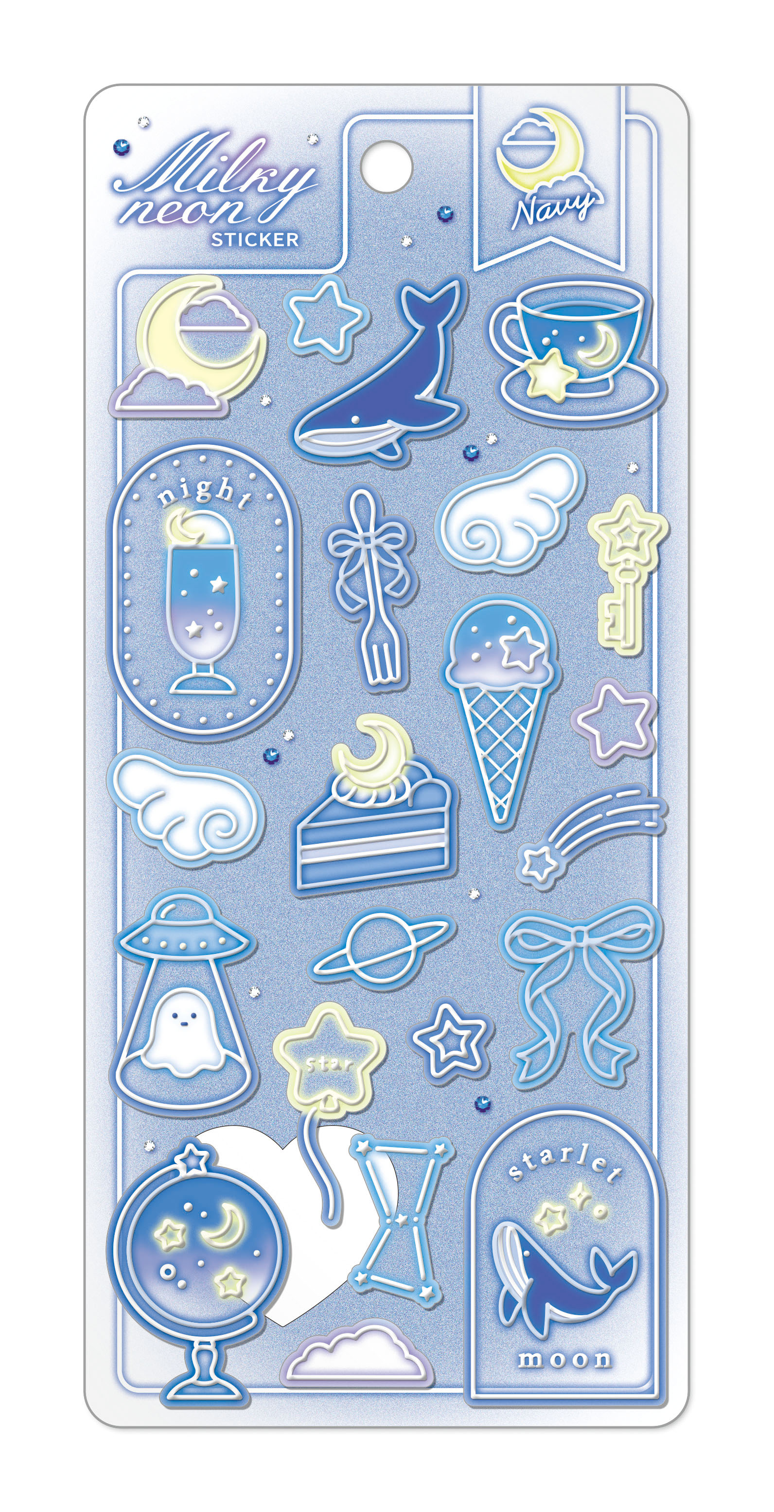 ■Q-LiA(クーリア)■★6月15日〆切(早期終了有)★■2026AW　先行予約■　ミルキーネオンステッカー　ミルキーネイビー