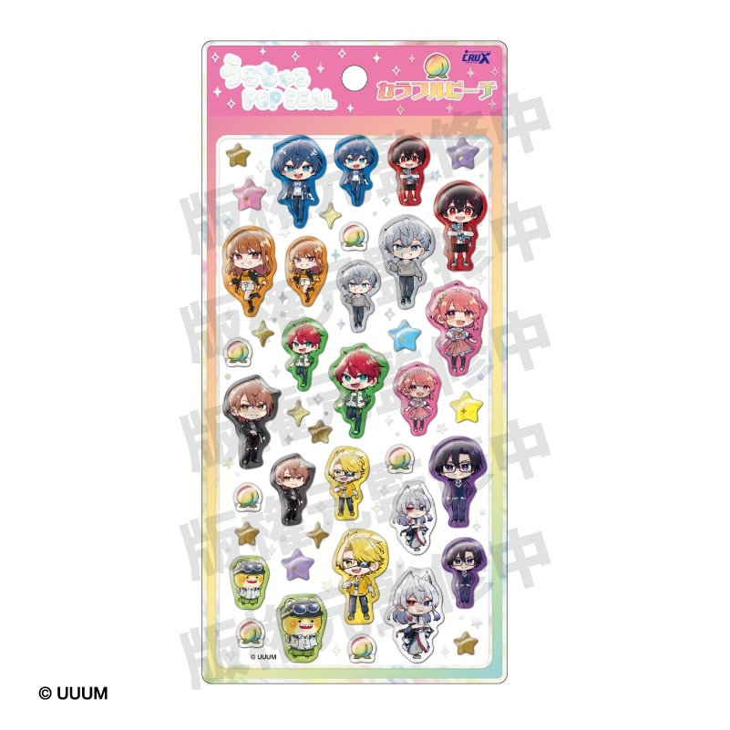■CRUX(クラックス)■■2026SS　先行予約■　カラフルピーチ　うるちゅるポップシール　ミニキャラ