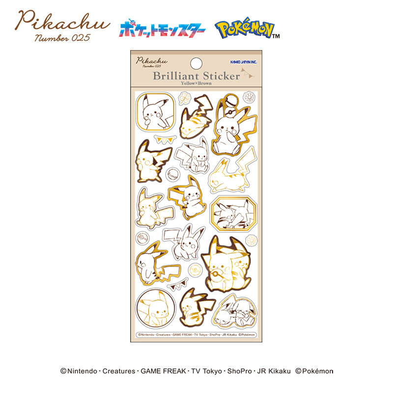 ■CRUX(クラックス)■■2025AW　新作■　ポケットモンスター　ブリリアントステッカー　ピカチュウ