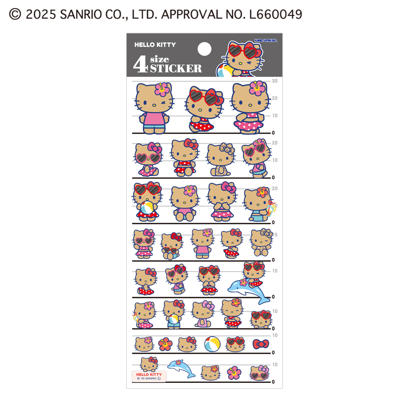 ■CRUX(クラックス)■■2025AW　新作■　ハローキティ　4サイズステッカー　日焼け