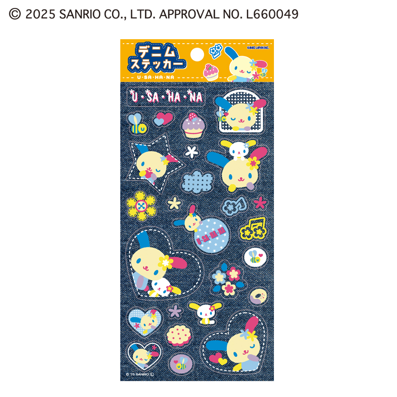 ■CRUX(クラックス)■■2026SS　先行予約■　サンリオキャラクターズ　デニムステッカー　ウサハナ