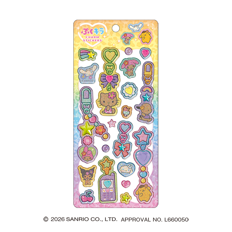■CRUX(クラックス)■■2026SS　先行予約■　サンリオキャラクターズ　ぷくキラチャームステッカー　レオパードモード
