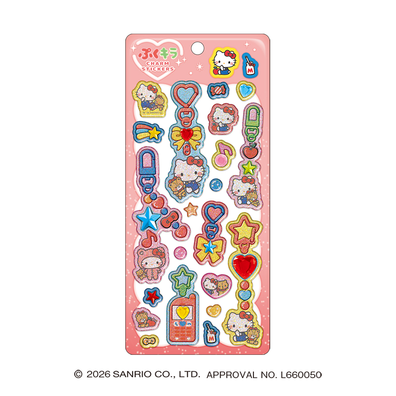 ■CRUX(クラックス)■■2026SS　先行予約■　サンリオキャラクターズ　ぷくキラチャームステッカー　ハローキティ