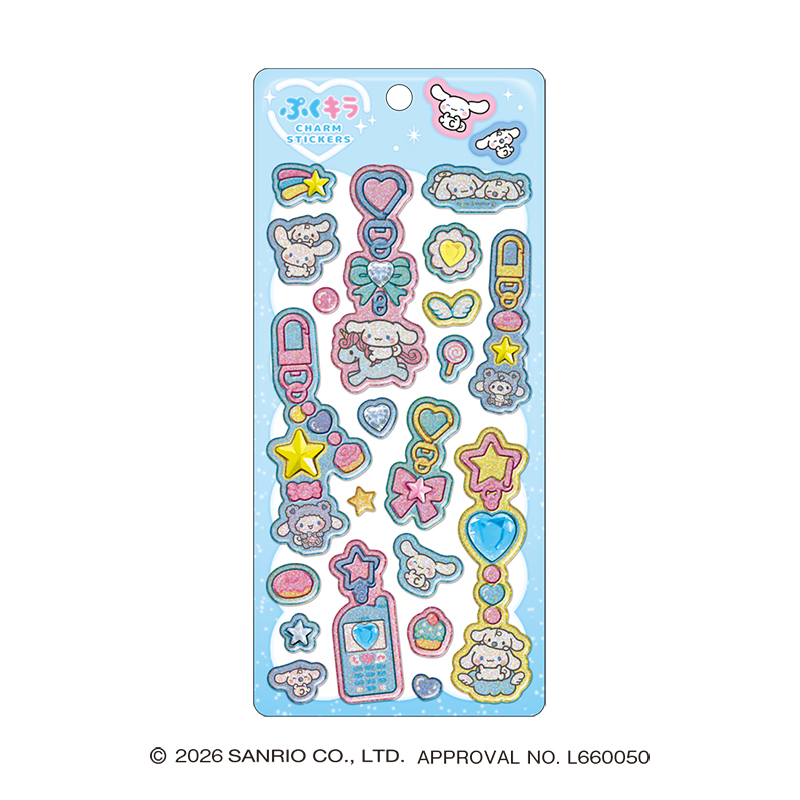 ■CRUX(クラックス)■■2026SS　先行予約■　サンリオキャラクターズ　ぷくキラチャームステッカー　シナモロール