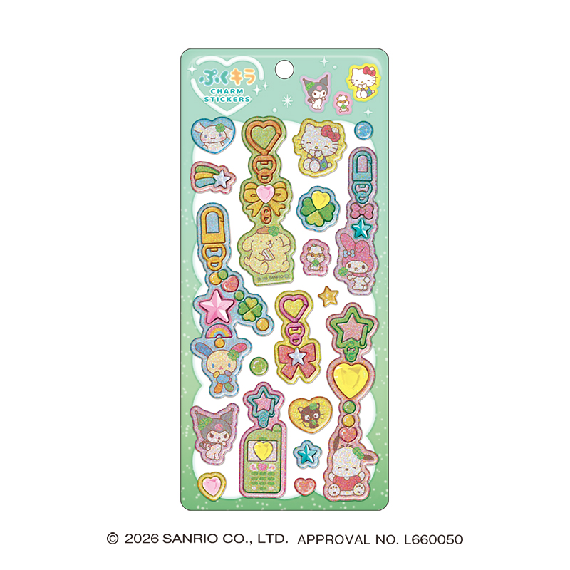 ■CRUX(クラックス)■■2026SS　先行予約■　サンリオキャラクターズ　ぷくキラチャームステッカー