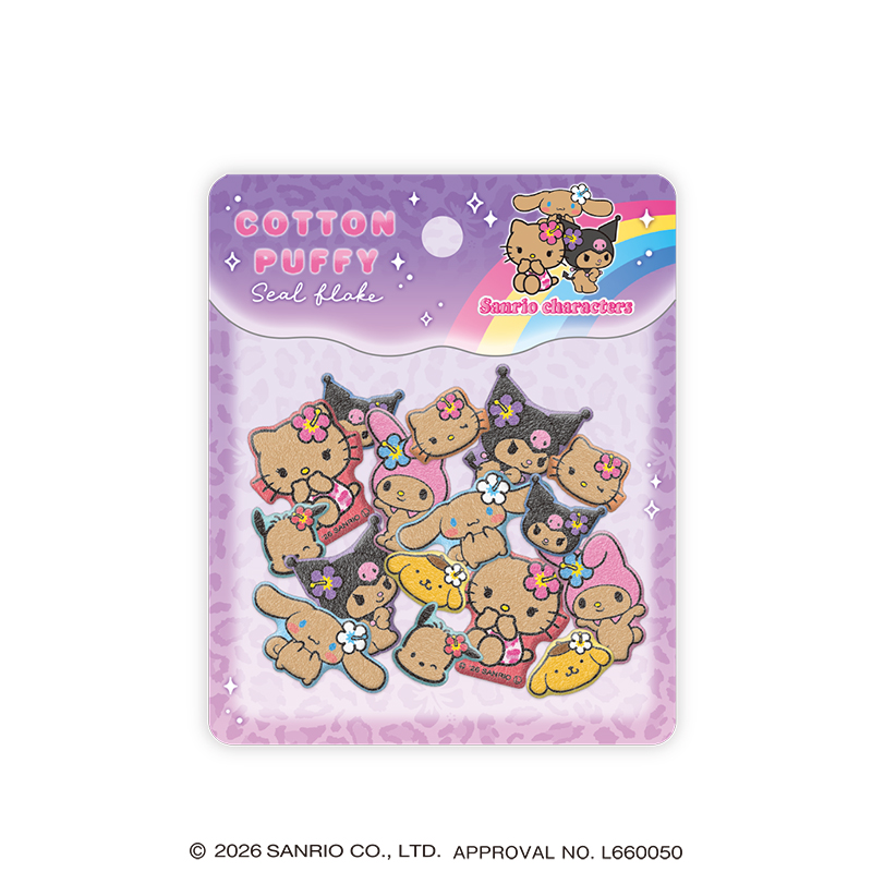 ■CRUX(クラックス)■■2026SS　先行予約■　コットンパフィーシールフレーク　サンリオキャラクターズ/レオパードモードギャル