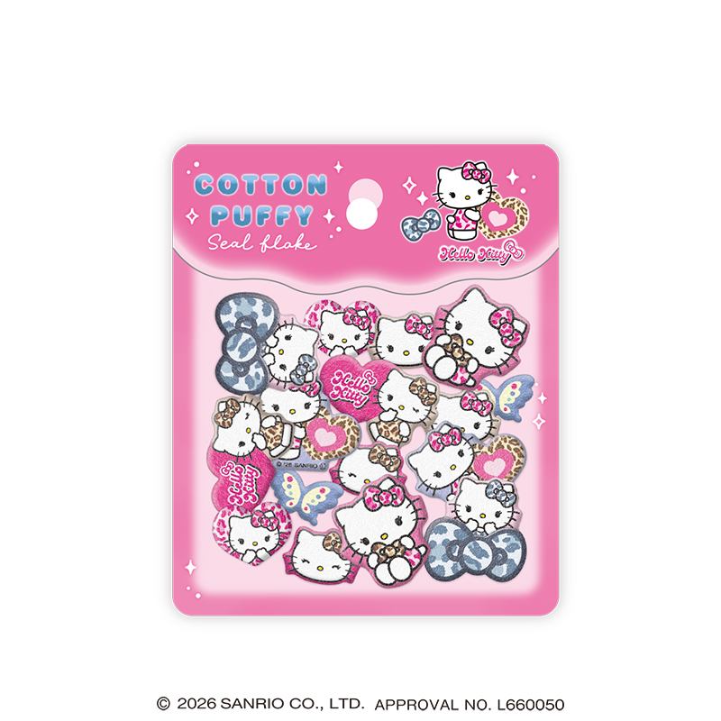 ■CRUX(クラックス)■■2026SS　先行予約■　コットンパフィーシールフレーク　ハローキティ/レオパードモードギャル