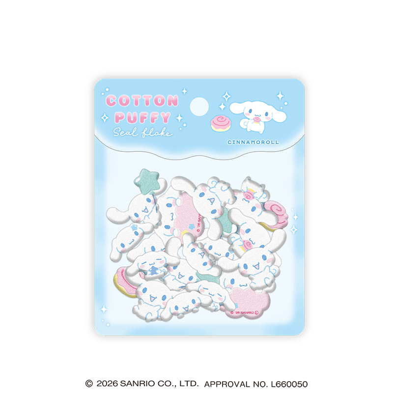■CRUX(クラックス)■■2026SS　先行予約■　サンリオキャラクターズ　コットンパフィーシールフレーク　シナモロール