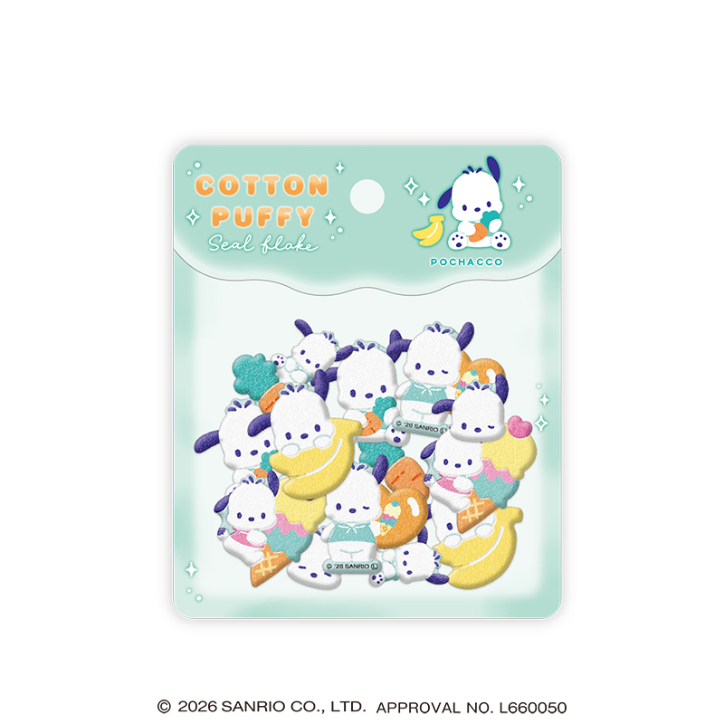 ■CRUX(クラックス)■■2026SS　先行予約■　サンリオキャラクターズ　コットンパフィーシールフレーク　ポチャッコ