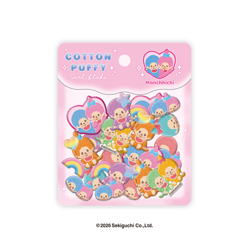 ■CRUX(クラックス)■■2026SS　先行予約■　モンチッチ　コットンパフィーシールフレーク　カラフル