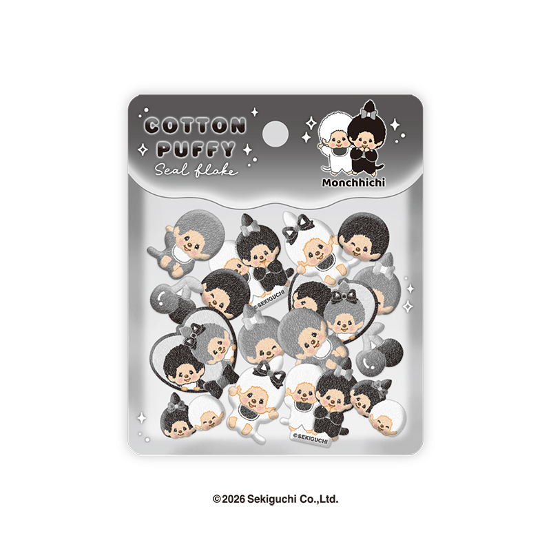 ■CRUX(クラックス)■■2026SS　先行予約■　モンチッチ　コットンパフィーシールフレーク　モノトーン