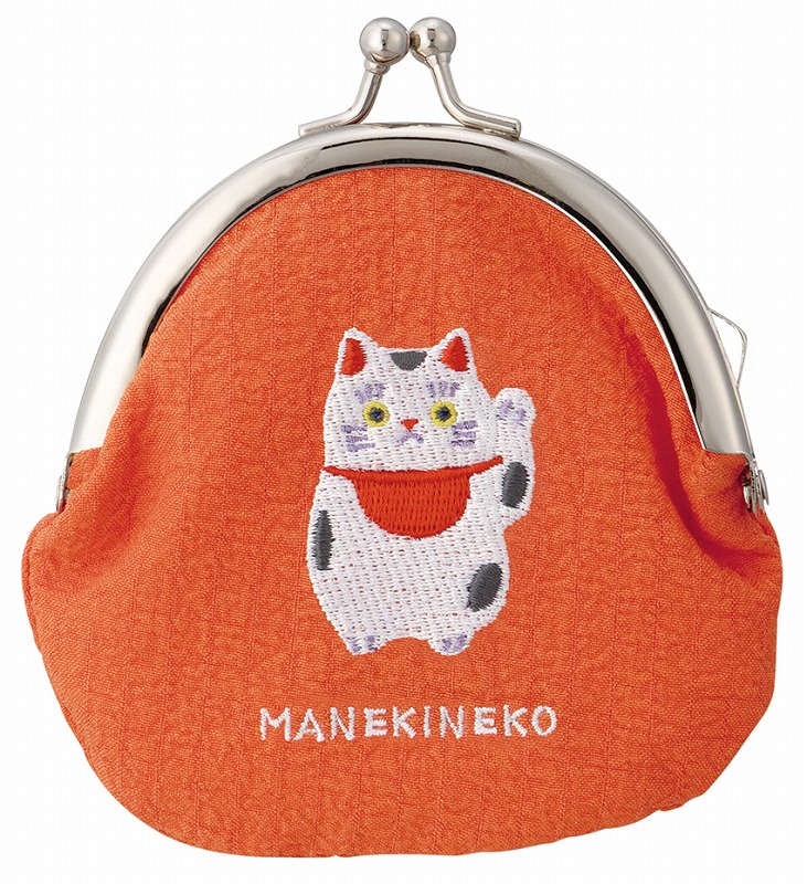 ■デコレ■■2025SS　先行予約■　刺繍ガマグチ　招き猫
