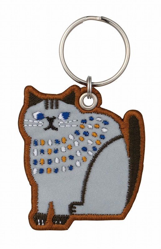 ■デコレ■■2025SS　先行予約■　リフレクター刺繍キーリング　CAT BR