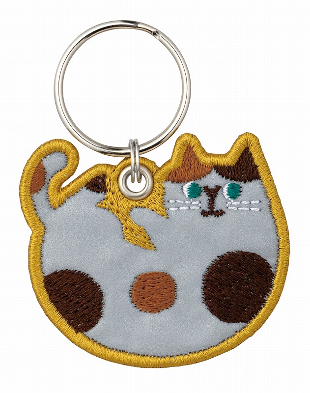 ■デコレ■■2025SS　先行予約■　リフレクター刺繍キーリング　CAT YE