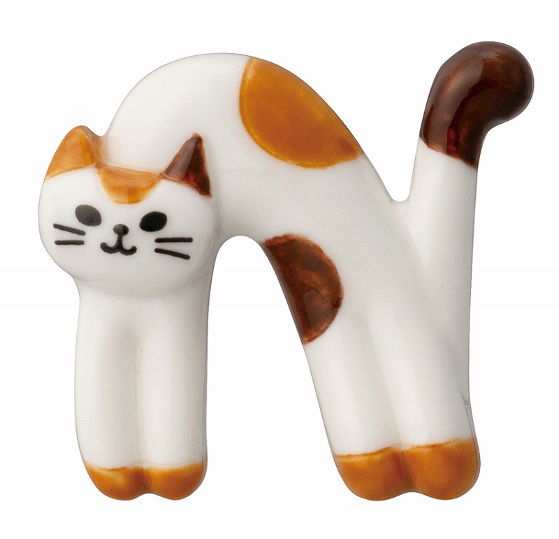 ■デコレ■■2025SS　先行予約■　猫のイニシャル箸置き　N