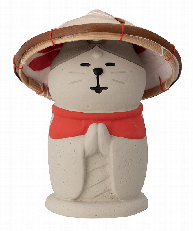 ■デコレ■■2025AW　先行予約■　笠猫地蔵（笠付き）