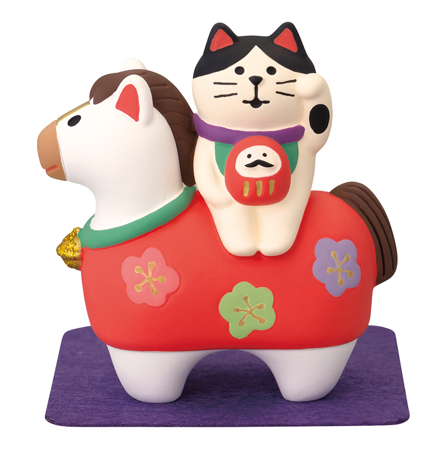 ■デコレ■■2026　お正月グッズ　先行予約■　猫とお散歩馬
