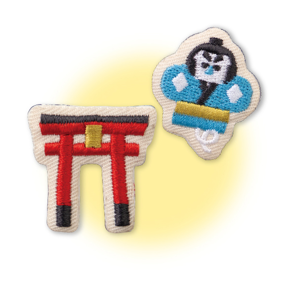 ■デコレ■■2026　お正月グッズ　先行予約■　お正月刺繍マグネットセット　Sサイズ　凧と鳥居