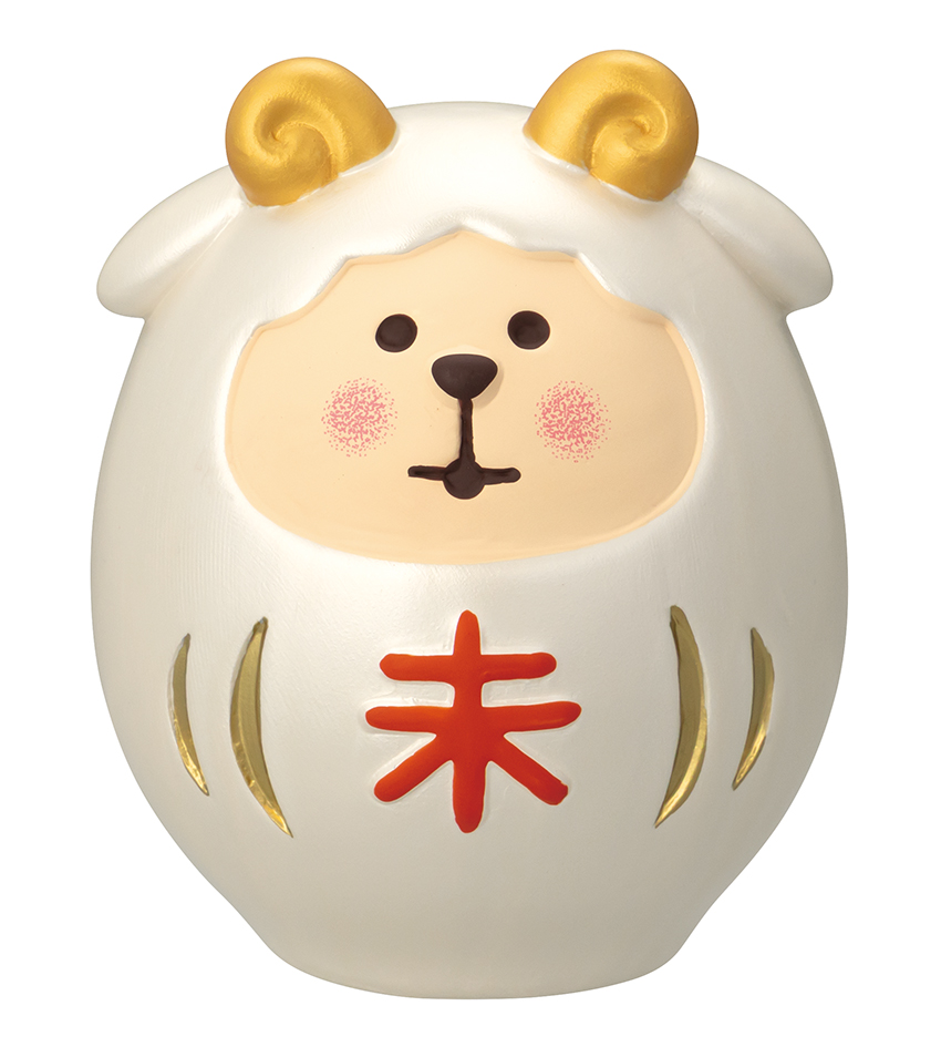 ★予約特典 5％割引中★6月18日〆切(早期終了有)★■デコレ■■2027　お正月グッズ　先行予約■　陶器の干支飾り ひつじだるま