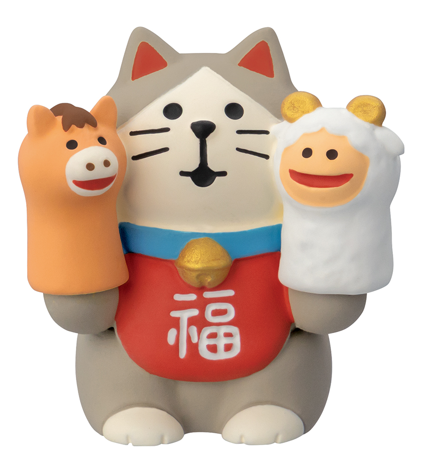 ★予約特典 5％割引中★6月18日〆切(早期終了有)★■デコレ■■2027　お正月グッズ　先行予約■　干支あそび猫 馬とひつじ
