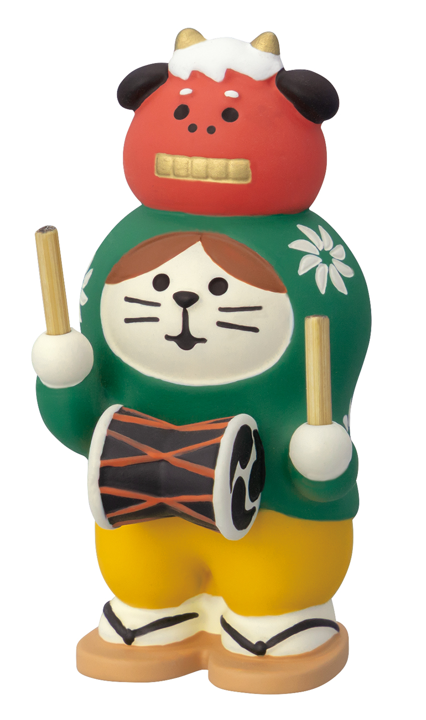 ★予約特典 5％割引中★6月18日〆切(早期終了有)★■デコレ■■2027　お正月グッズ　先行予約■　獅子舞猫 太鼓踊り