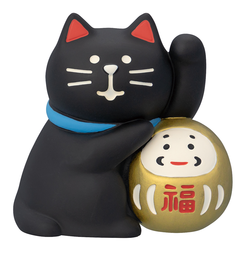 ★予約特典 5％割引中★6月18日〆切(早期終了有)★■デコレ■■2027　お正月グッズ　先行予約■　だるま抱き招き猫  黒