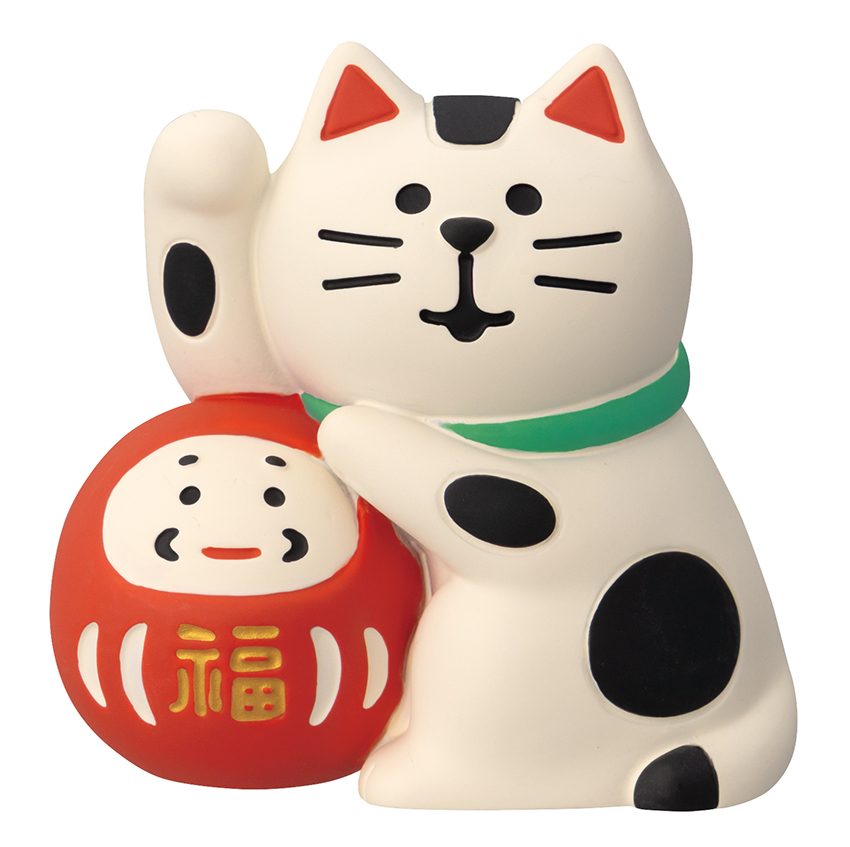 ★予約特典 5％割引中★6月18日〆切(早期終了有)★■デコレ■■2027　お正月グッズ　先行予約■　だるま抱き招き猫  ぶち