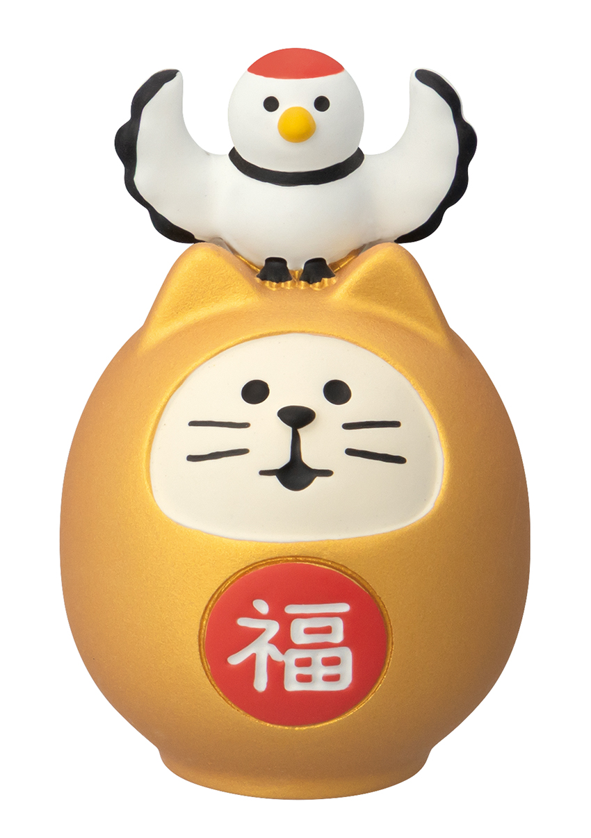 ★予約特典 5％割引中★6月18日〆切(早期終了有)★■デコレ■■2027　お正月グッズ　先行予約■　福寿猫だるま  鶴