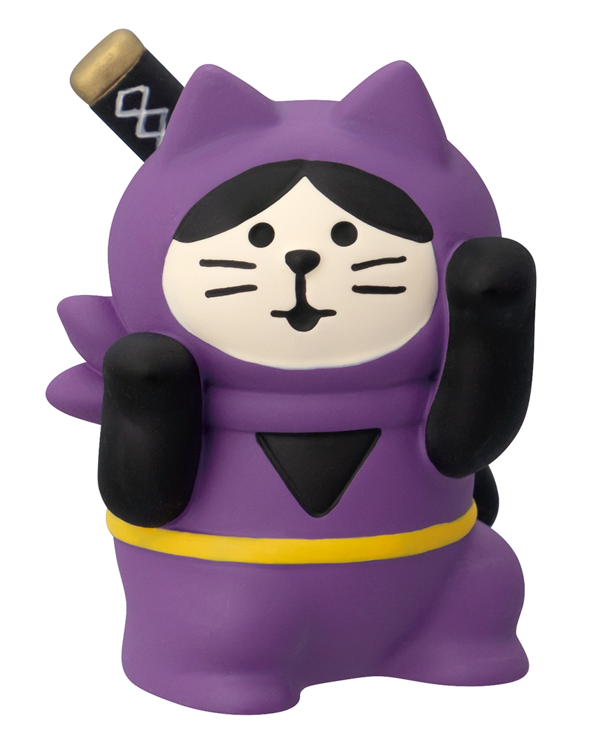 ★予約特典 5％割引中★6月18日〆切(早期終了有)★■デコレ■■2027　お正月グッズ　先行予約■　忍者まねき猫 左手上げ  紫