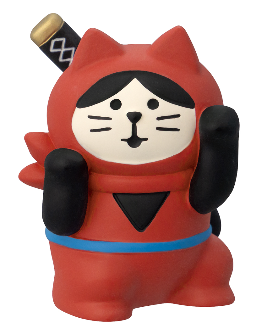 ★予約特典 5％割引中★6月18日〆切(早期終了有)★■デコレ■■2027　お正月グッズ　先行予約■　忍者まねき猫 左手上げ  紅