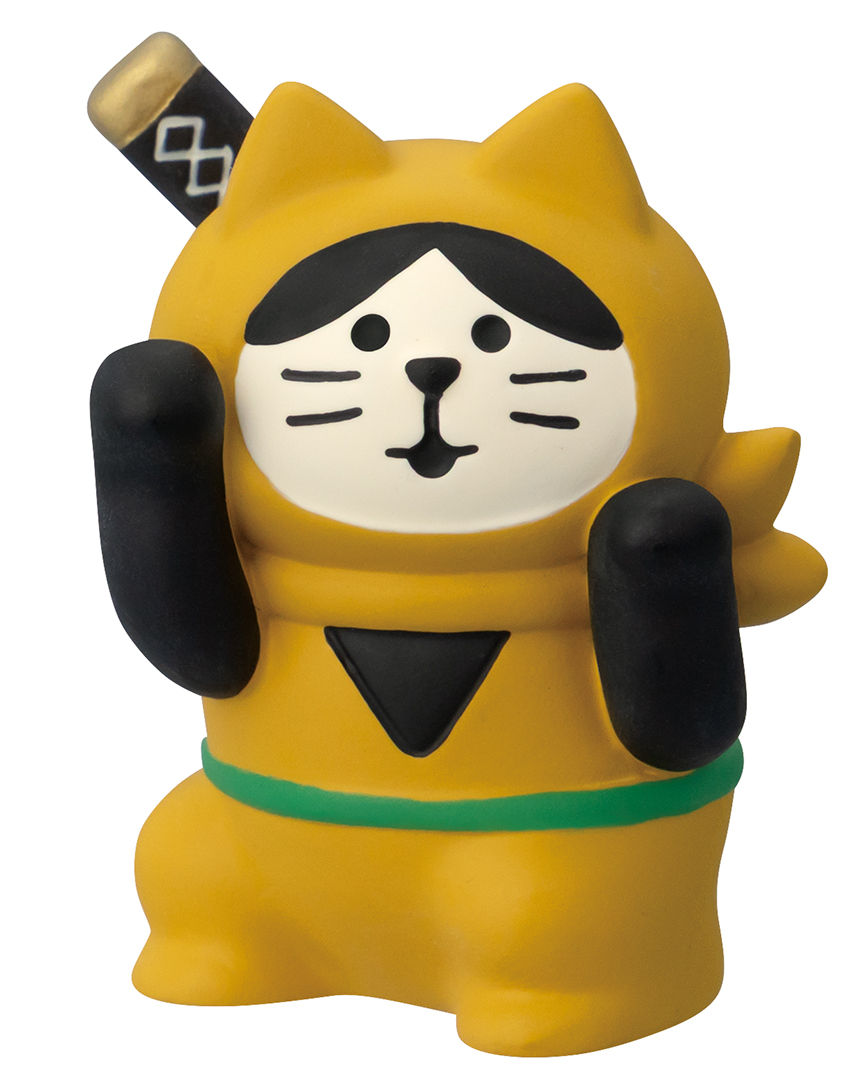 ★予約特典 5％割引中★6月18日〆切(早期終了有)★■デコレ■■2027　お正月グッズ　先行予約■　忍者まねき猫 右手上げ  黄