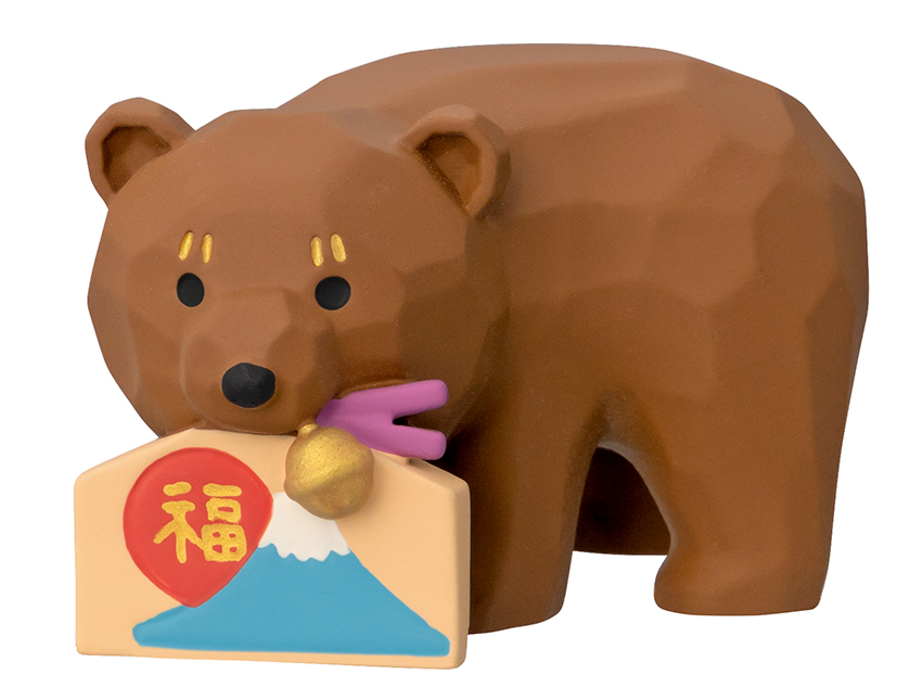 ★予約特典 5％割引中★6月18日〆切(早期終了有)★■デコレ■■2027　お正月グッズ　先行予約■　福運び木彫熊  絵馬