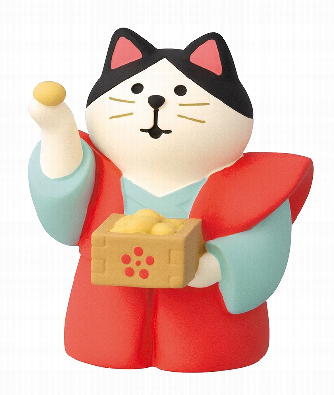 ■デコレ■■2025AW　先行予約■　かみしもで豆まき猫　赤