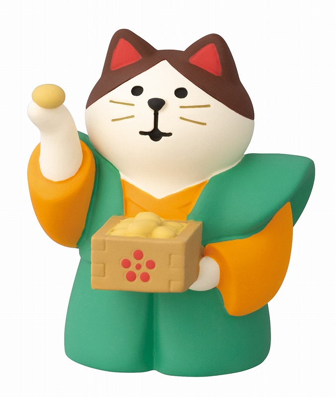 ■デコレ■■2025AW　先行予約■　かみしもで豆まき猫　緑