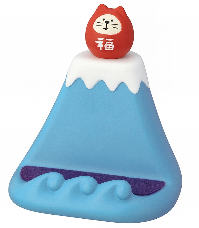■デコレ■■2025AW　先行予約■　富士山でまったり スマホスタンド　福猫だるま