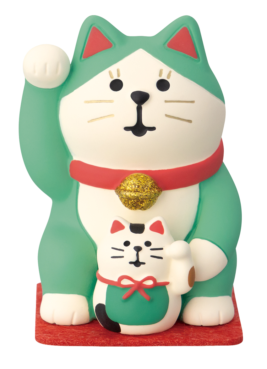 ■デコレ■■2026SS　先行予約■　開運カラー招き猫　緑