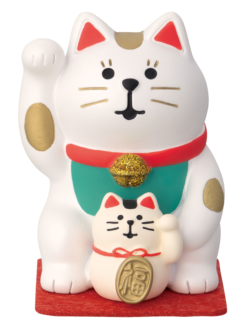 ■デコレ■■2026SS　先行予約■　開運カラー招き猫　白