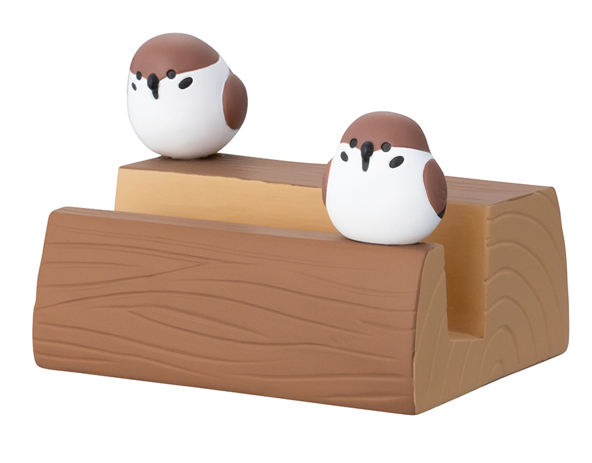 ■デコレ■■2026SS　先行予約■　丸太スマホスタンド　スズメ