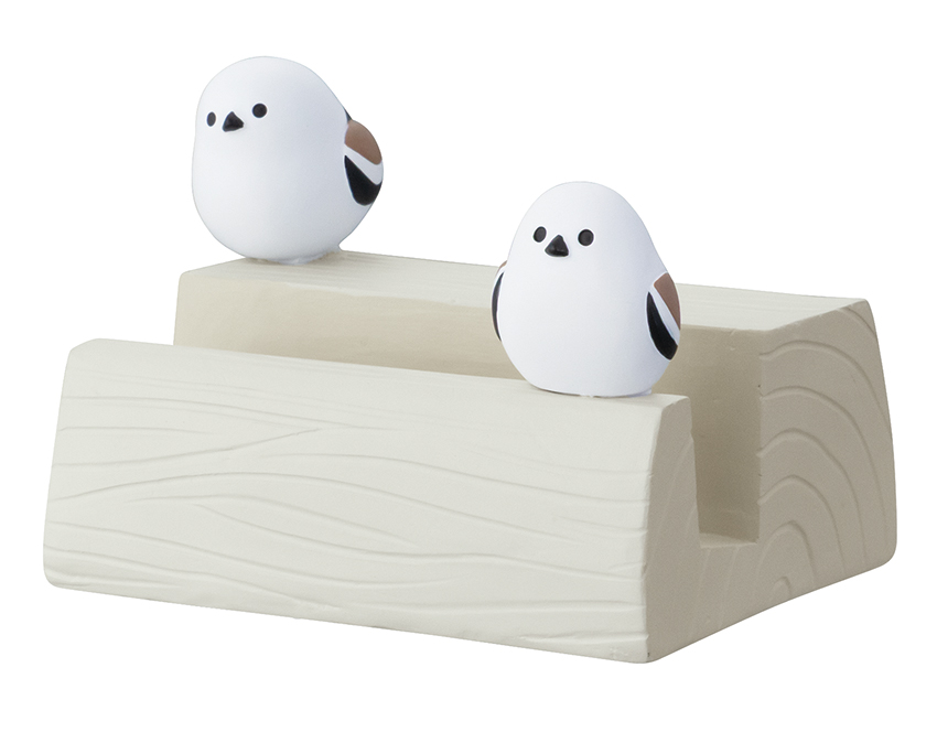 ■デコレ■■2026SS　先行予約■　丸太スマホスタンド　シマエナガ