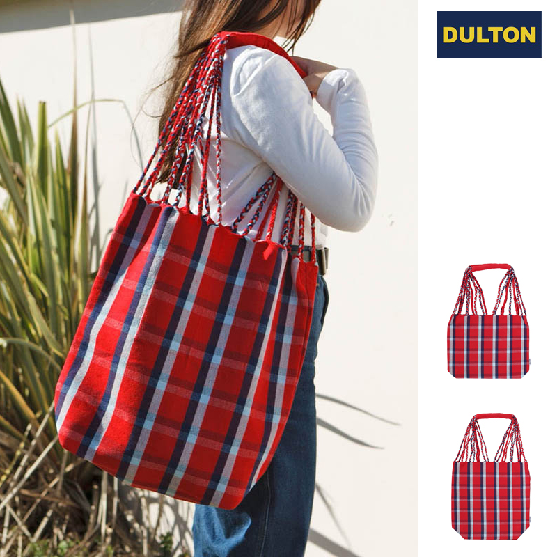■ダルトン■　Hammock tote　Check（Red）