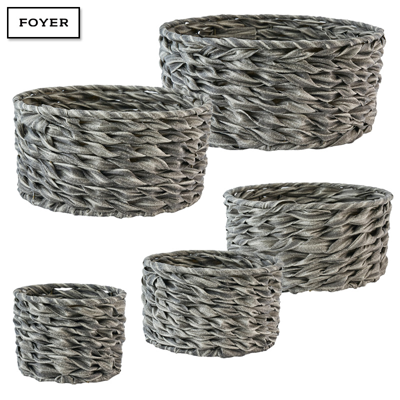 ■FOYER（ホワイエ）■■2025AW　新作■　PP PE 円柱浅型ストーングレー