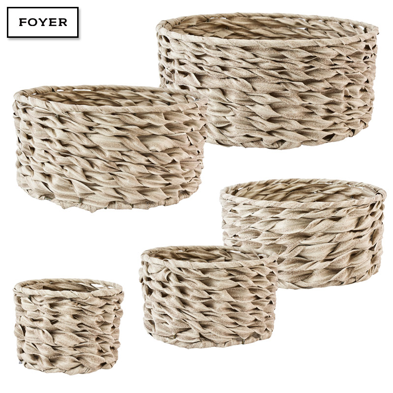 ■FOYER（ホワイエ）■■2025AW　新作■　PP PE 円柱浅型サンドベージュ