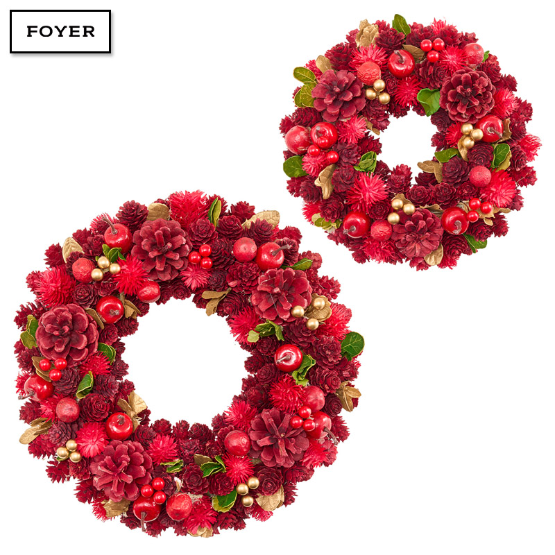 ■FOYER（ホワイエ）■■2025AW　先行予約■　リースレッドミニコーンミニアップル