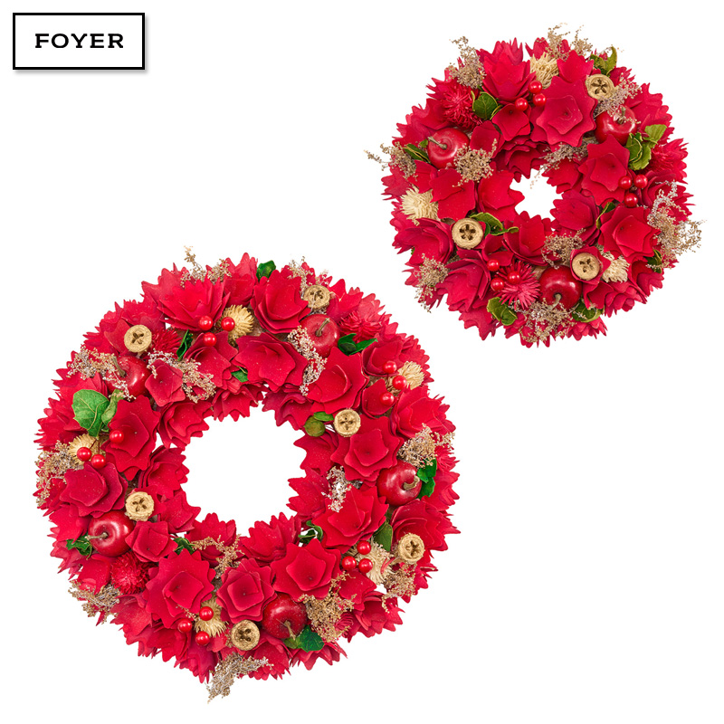 ■FOYER（ホワイエ）■■2025AW　先行予約■　リースレッド眠りアップルGナッツ