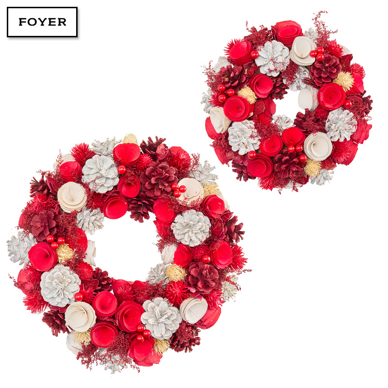 ■FOYER（ホワイエ）■■2025AW　先行予約■　リースレッドR&Wコーンズ眠りミックス