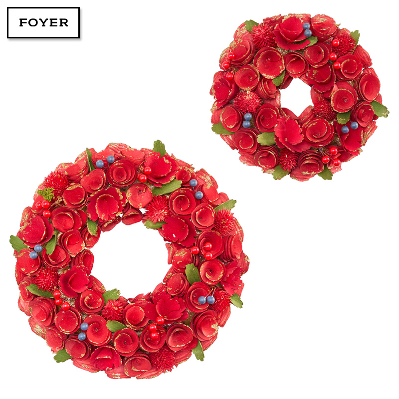 ■FOYER（ホワイエ）■■2025AW　先行予約■　リースレッド眠り&ベリーミックスラメ
