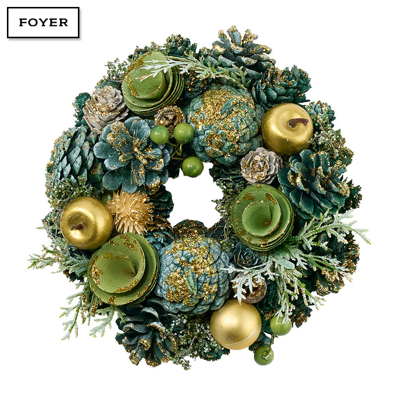 ■FOYER（ホワイエ）■■2025AW　先行予約■　ミニリースグリーンコーンズGアップルラメ